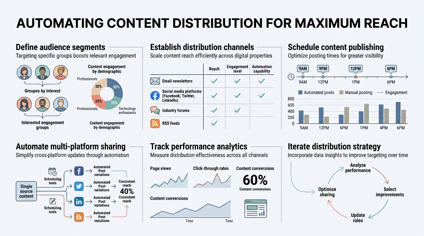 Automating Content Distribution for Maximum Reach infographic
