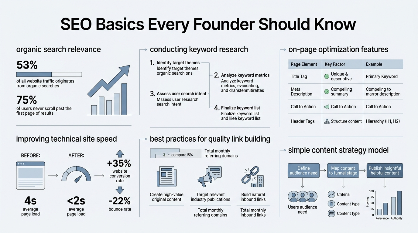 SEO Basics Every Founder Should Know infographic