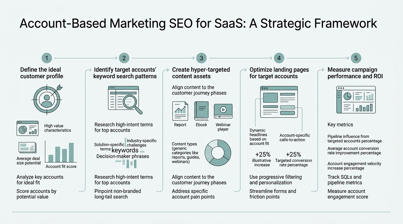 Account-Based Marketing SEO for SaaS infographic