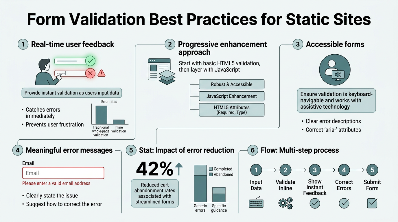 Form Validation Best Practices for Static Sites infographic