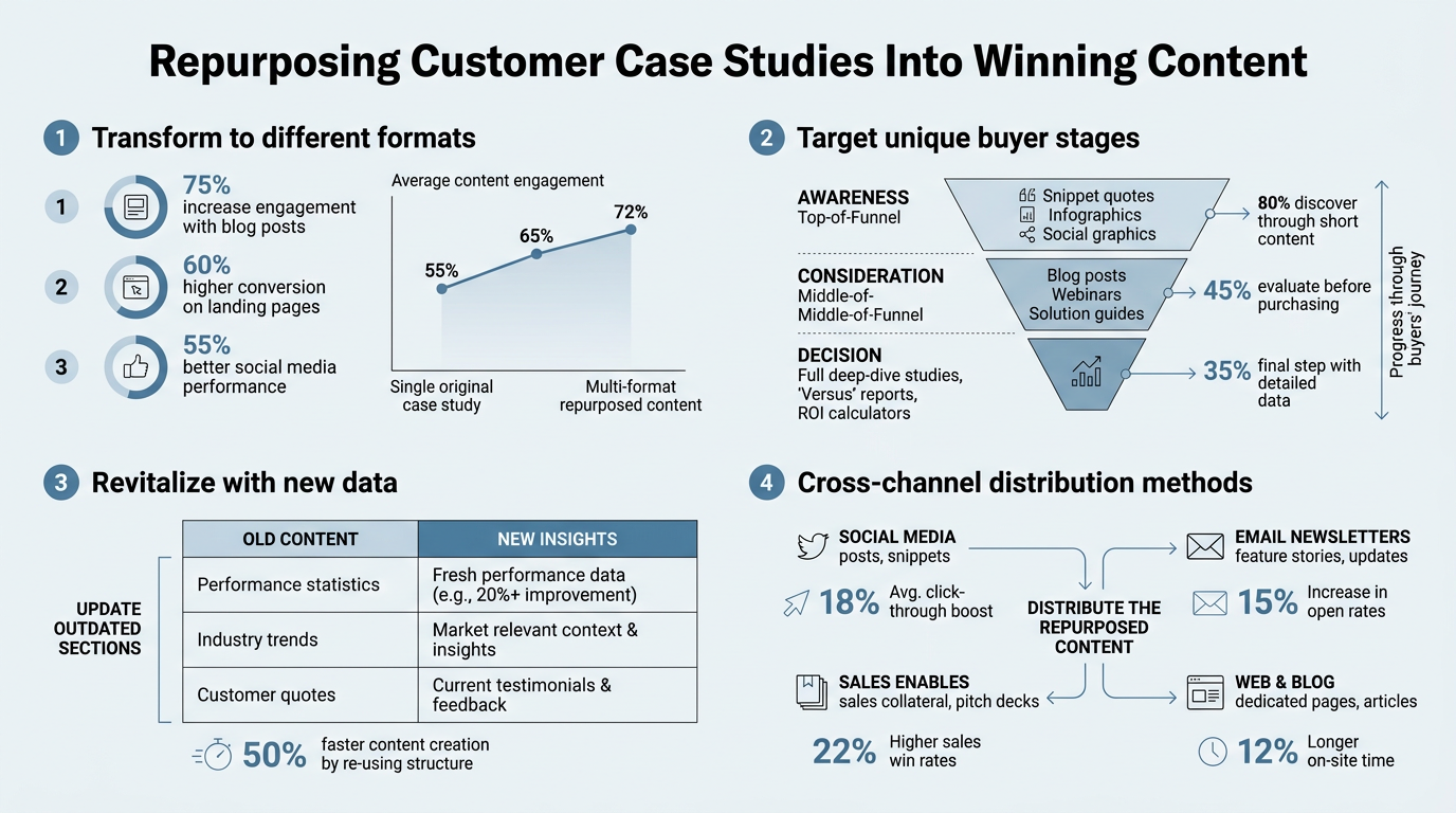 Repurposing Customer Case Studies Into Winning Content infographic