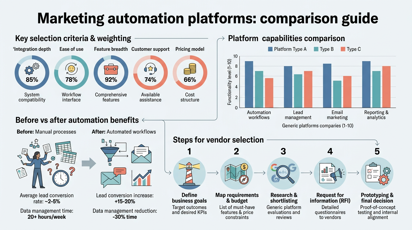 Marketing Automation Platforms: Comparison Guide infographic