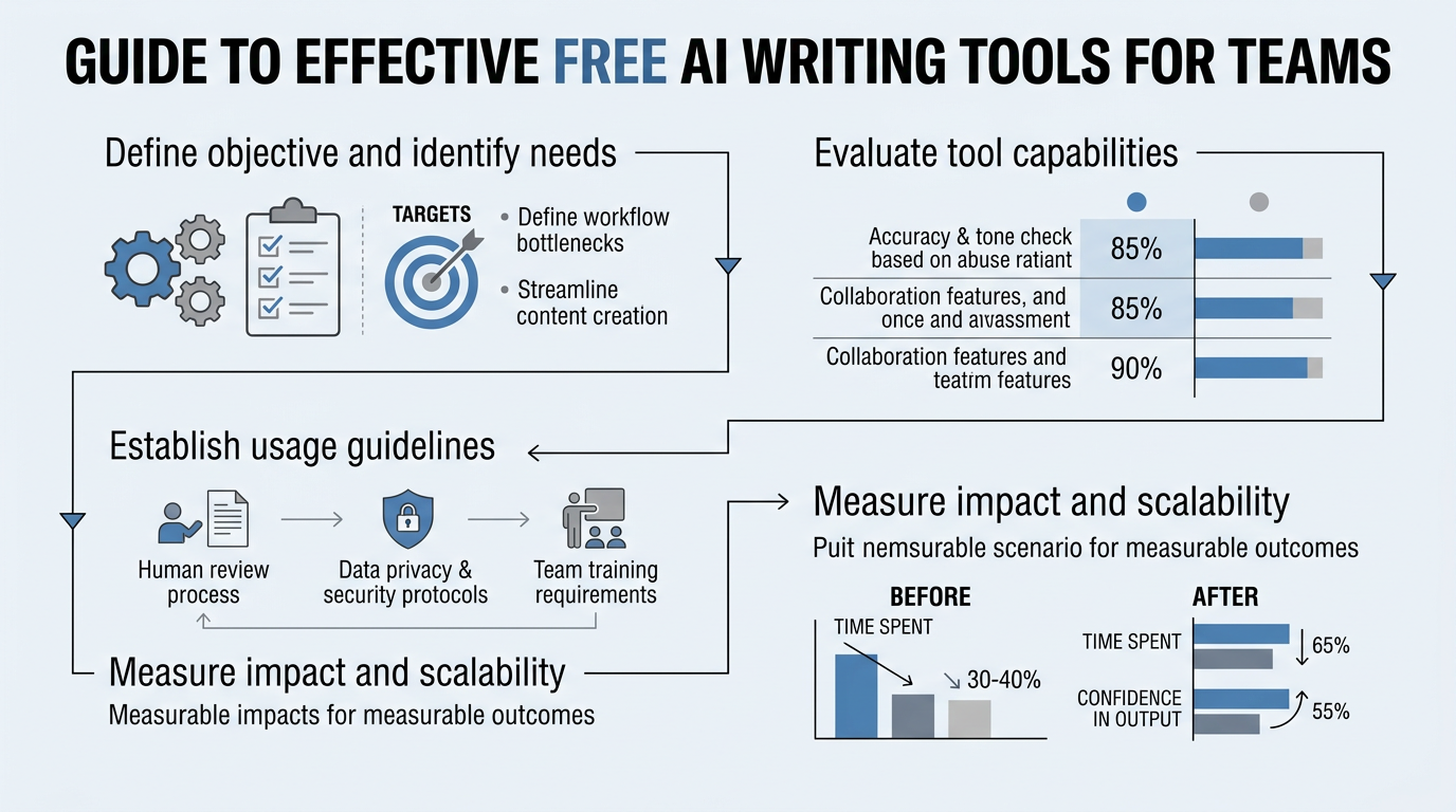 The Complete Guide to Free AI Writing Tools for Teams infographic