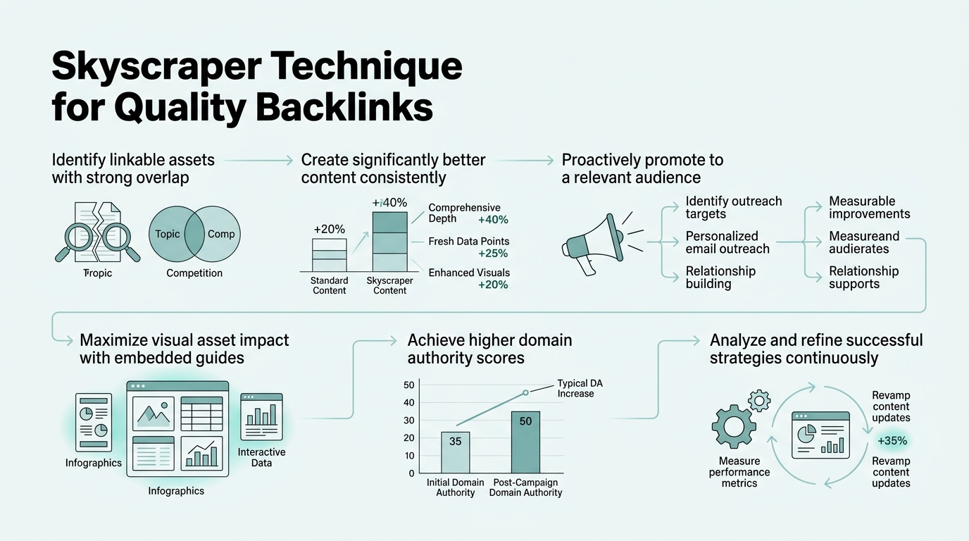 Skyscraper Technique for Quality Backlinks infographic
