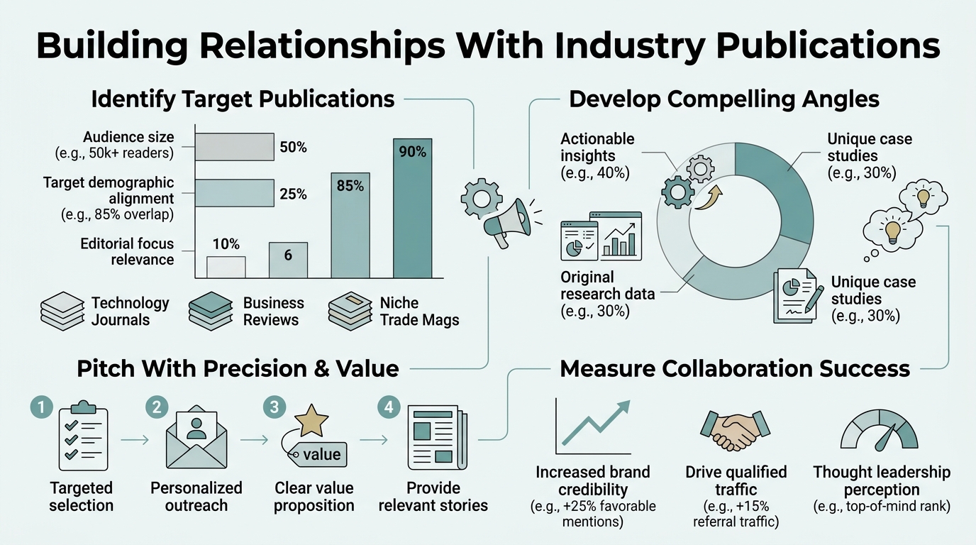 Building Relationships With Industry Publications infographic