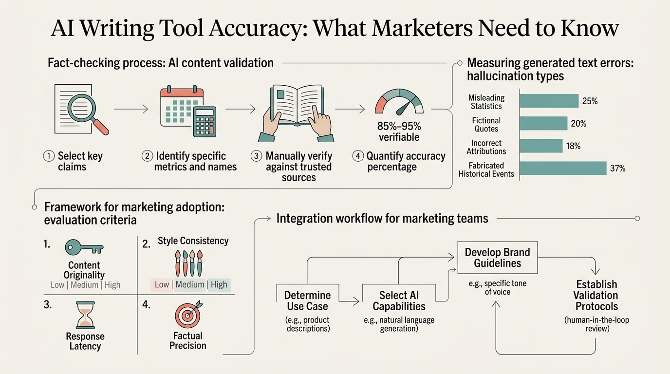 AI Writing Tool Accuracy: What Marketers Need to Know infographic