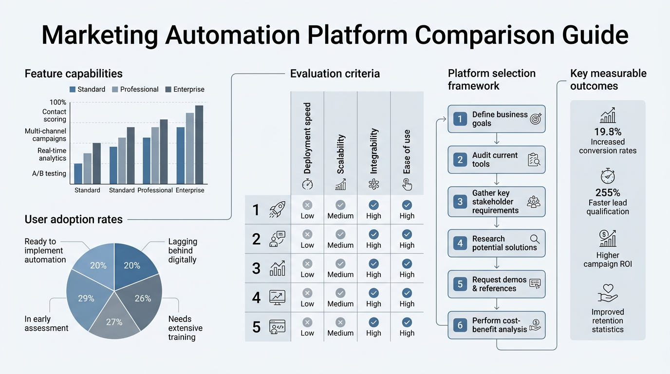 Marketing Automation Platform Comparison Guide infographic