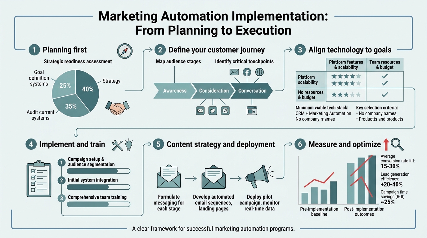 Marketing Automation Implementation: From Planning to Execution infographic