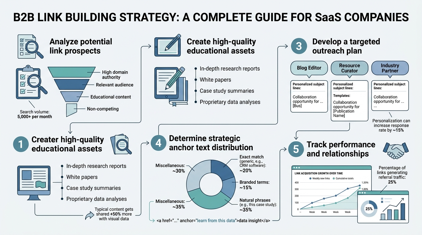 B2B Link Building Strategy: A Complete Guide for SaaS Companies infographic