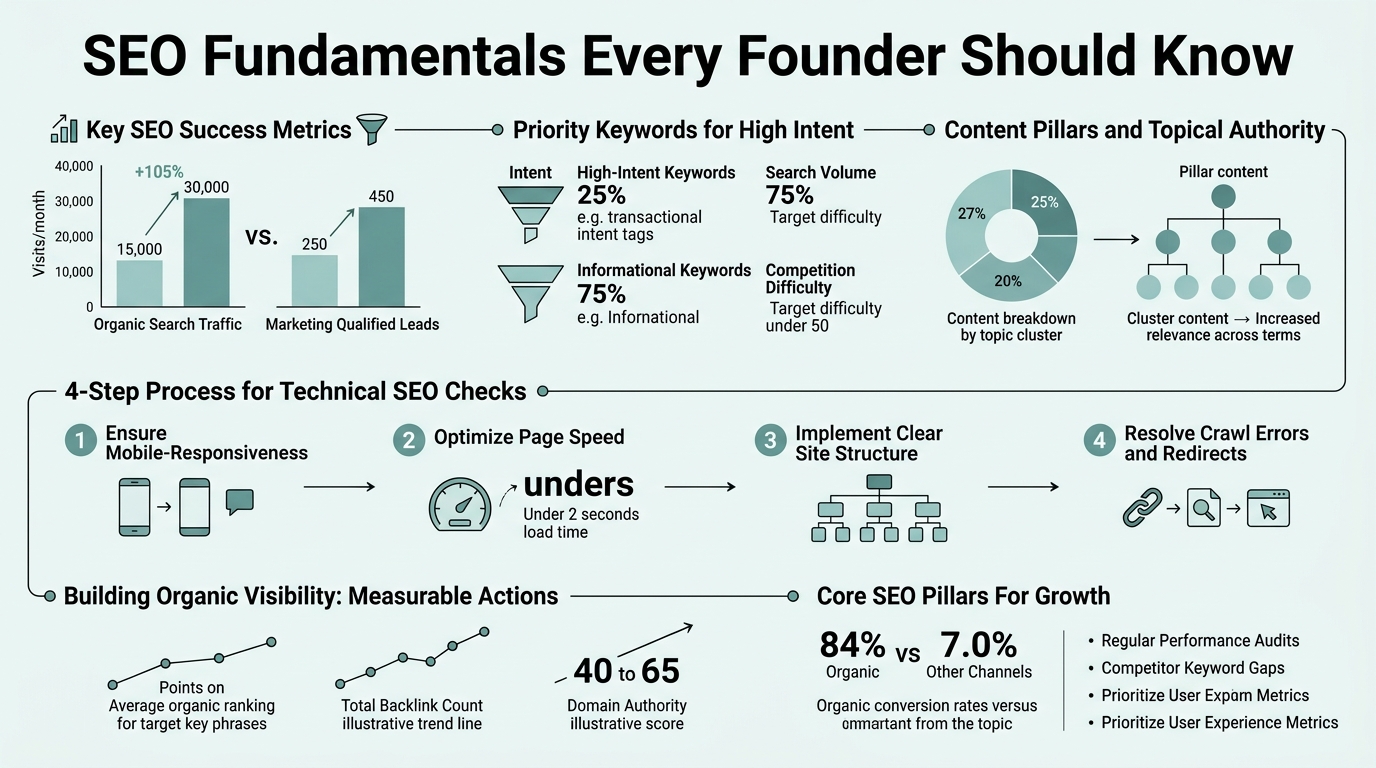 SEO Fundamentals Every Founder Should Know infographic