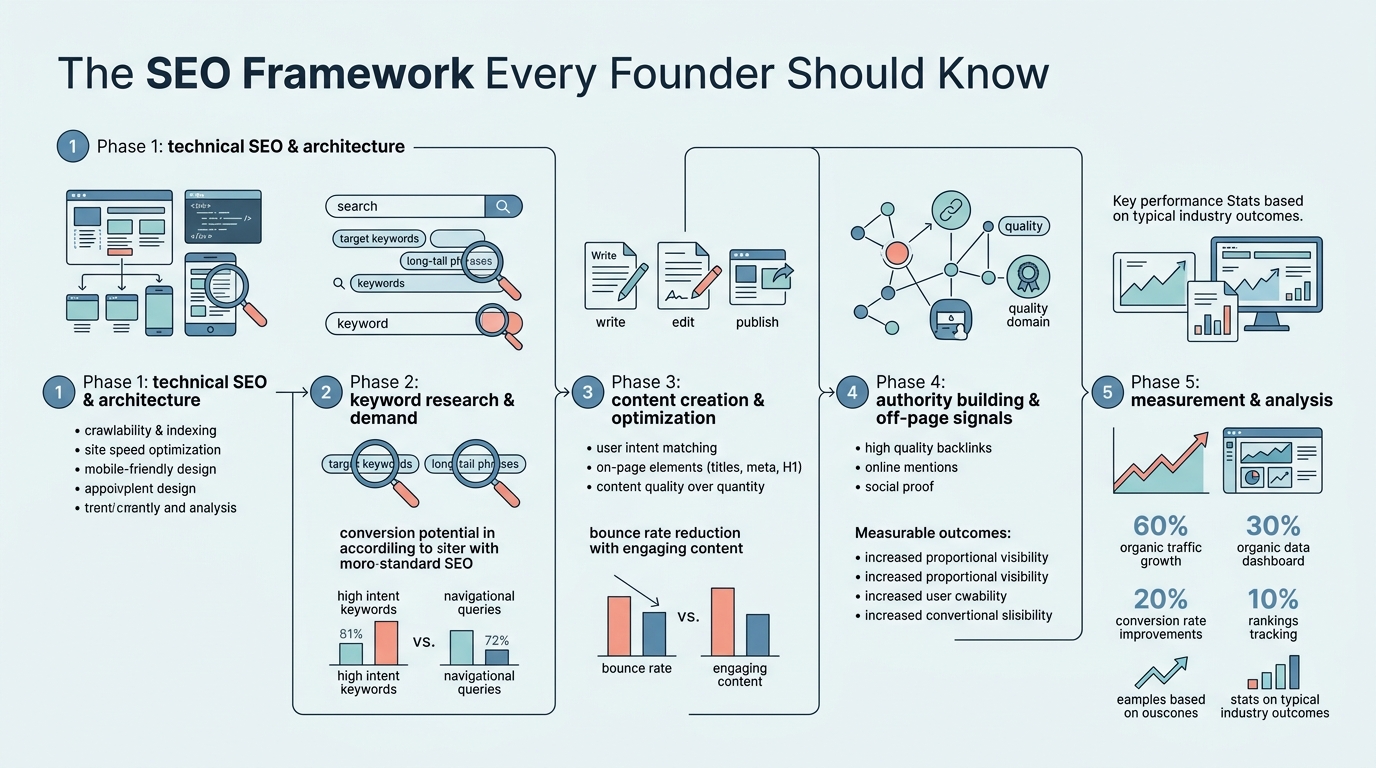 The SEO Framework Every Founder Should Know infographic