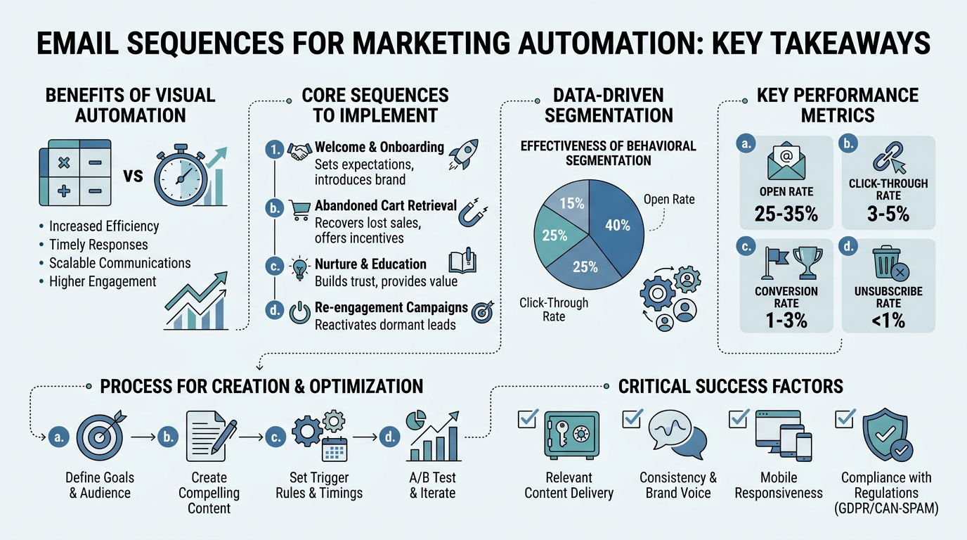 Email Sequences for Marketing Automation infographic