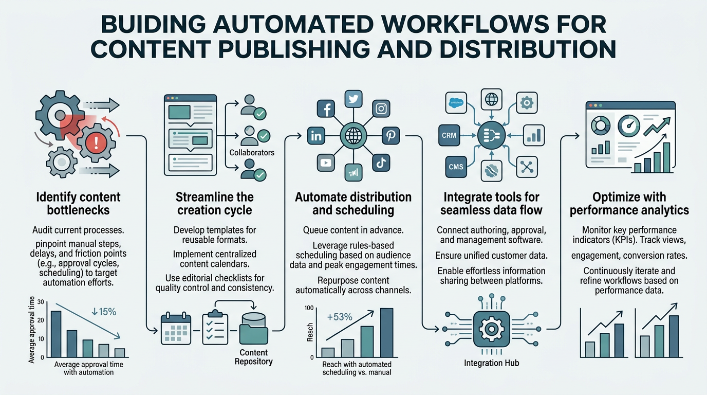 Building Automated Workflows for Content Publishing and Distribution infographic