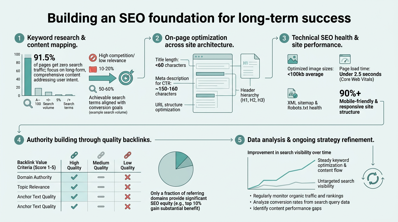Building an SEO Foundation for Long-Term Success infographic