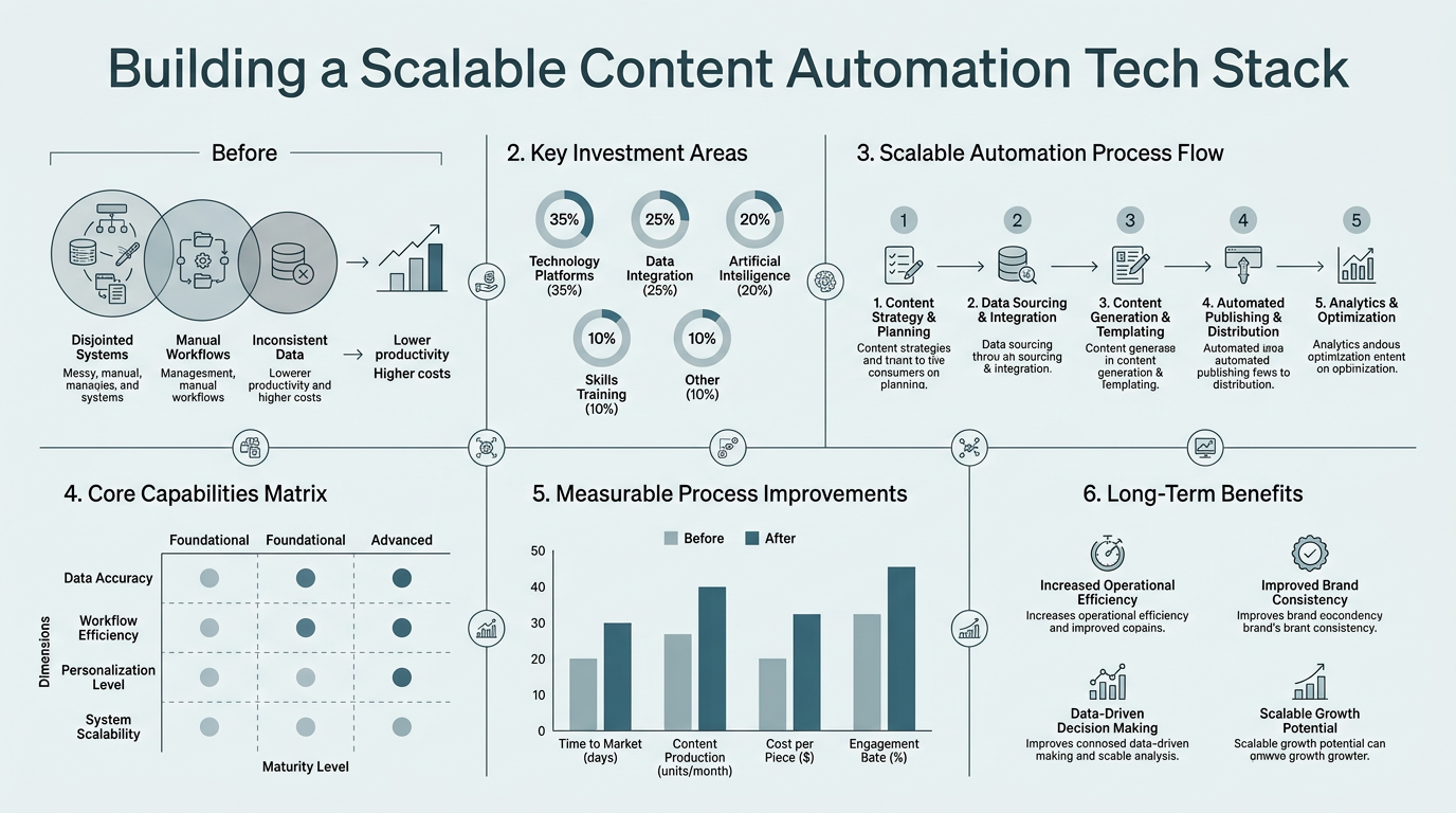 Building a Scalable Content Automation Tech Stack infographic