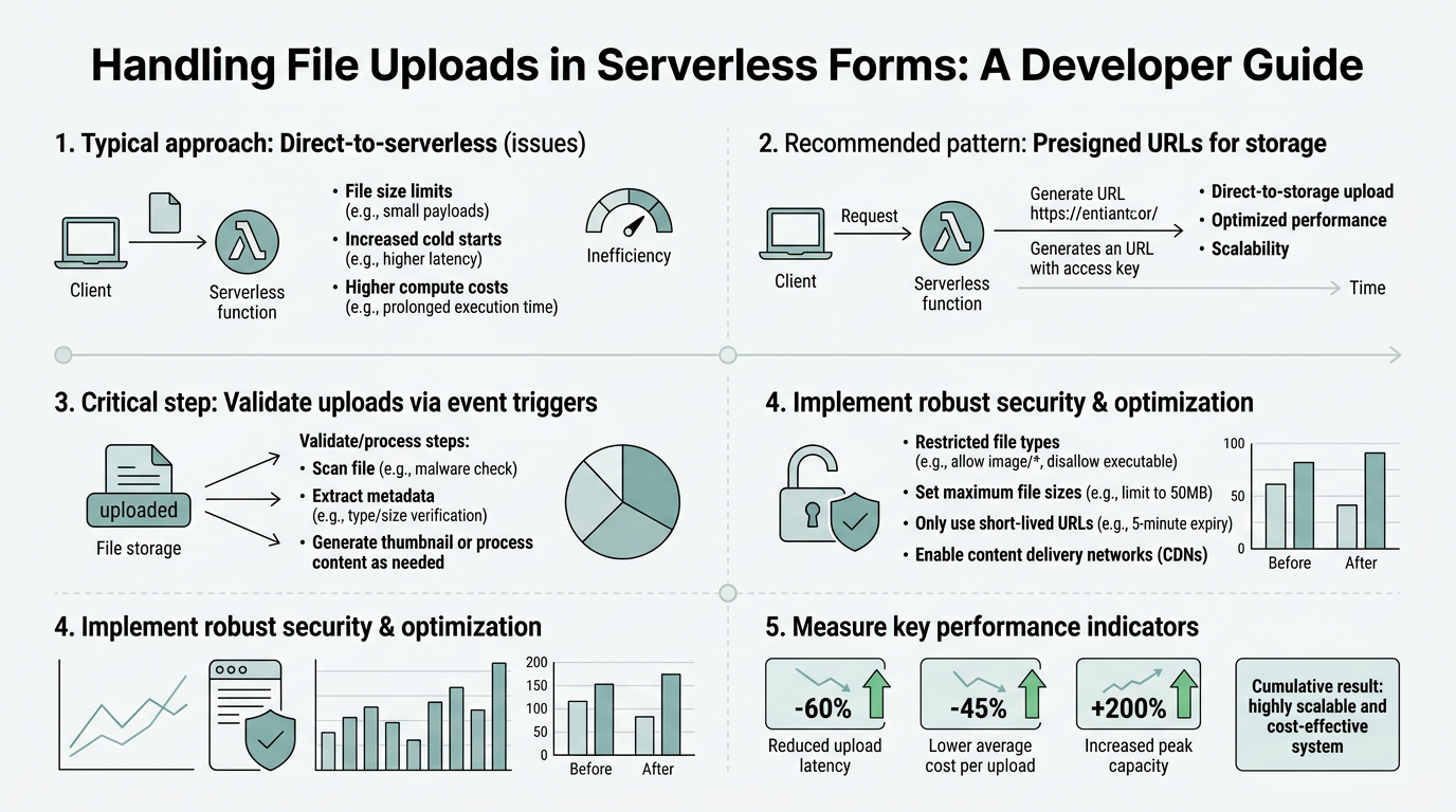 Handling File Uploads in Serverless Forms: A Developer Guide infographic