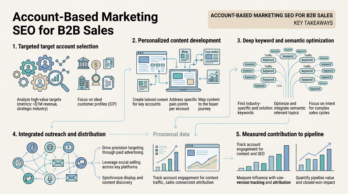Account-Based Marketing SEO for B2B Sales infographic