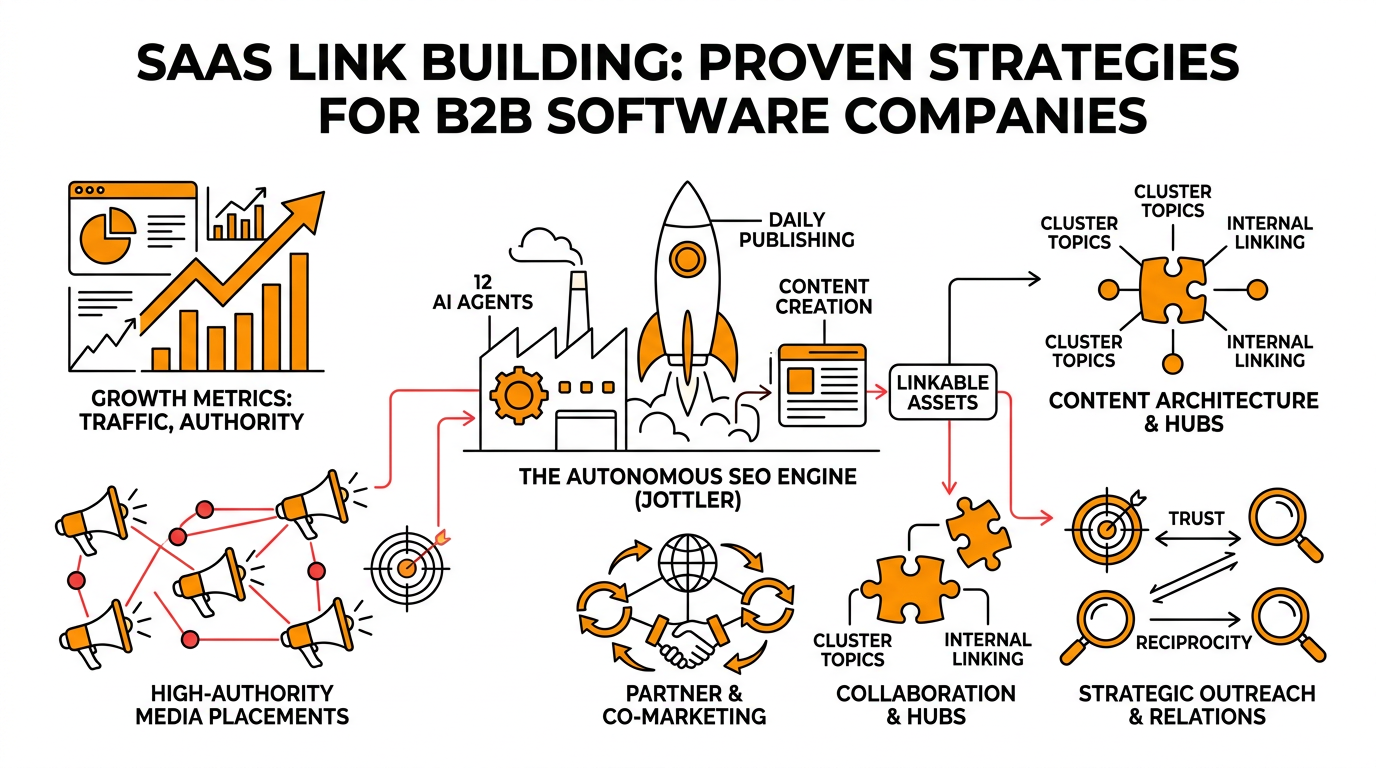 SaaS Link Building: Proven Strategies for B2B Software Companies infographic