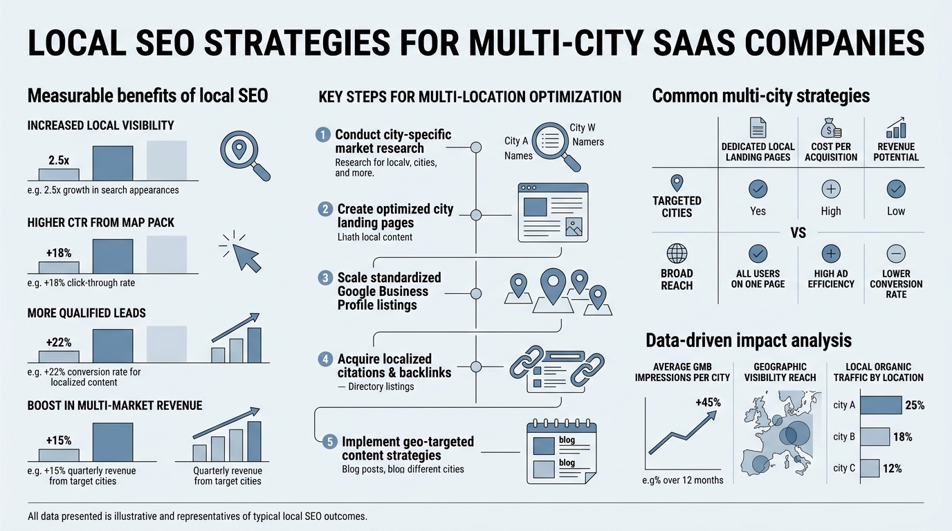 Local SEO for Multi-City SaaS Companies infographic