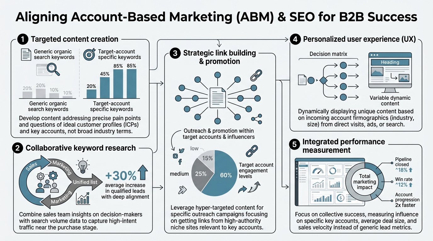 Account-Based Marketing and SEO: Alignment for B2B infographic