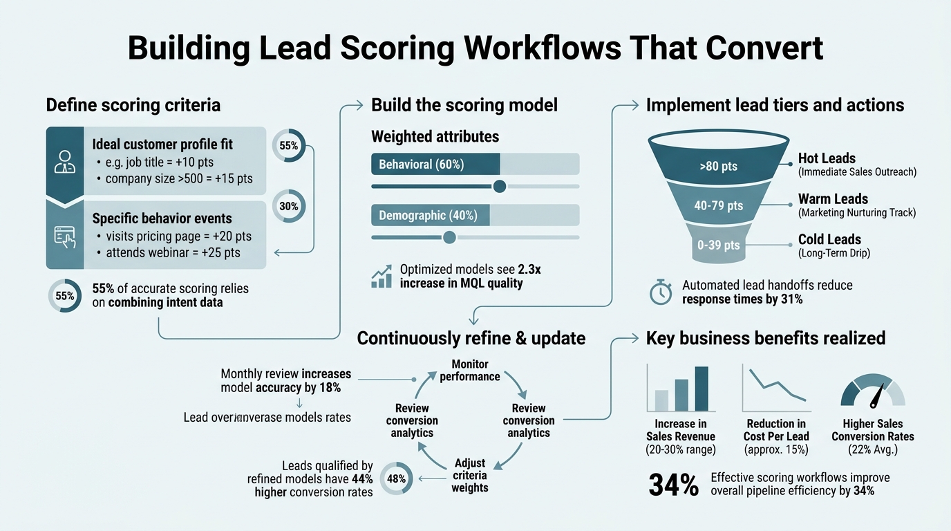 Building Lead Scoring Workflows That Convert infographic