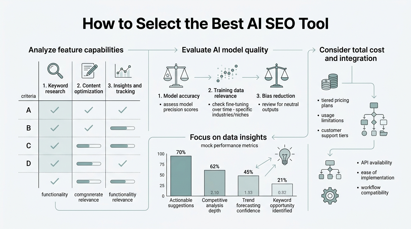 How to Select the Best AI SEO Tool infographic